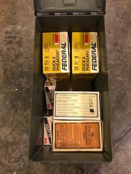 Ammo Can w/ Mostly Full 12 Gauge & 1.5 Box of .22 Mini Mag