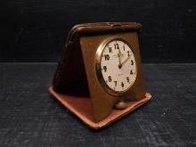 Antique Waltham 8 Day Pocket Watch Style Travel Clock