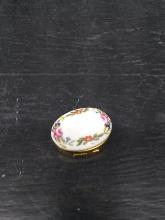 Brass and Hand painted Porcelain Lip Gloss Holder