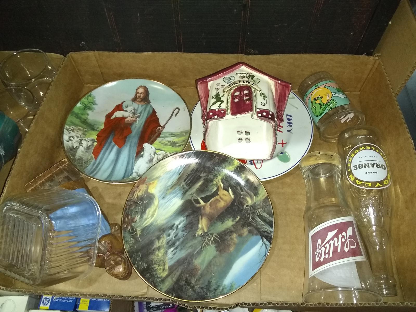 BL-Decorative Plates, Glasses, Bottles, Grandma Figure