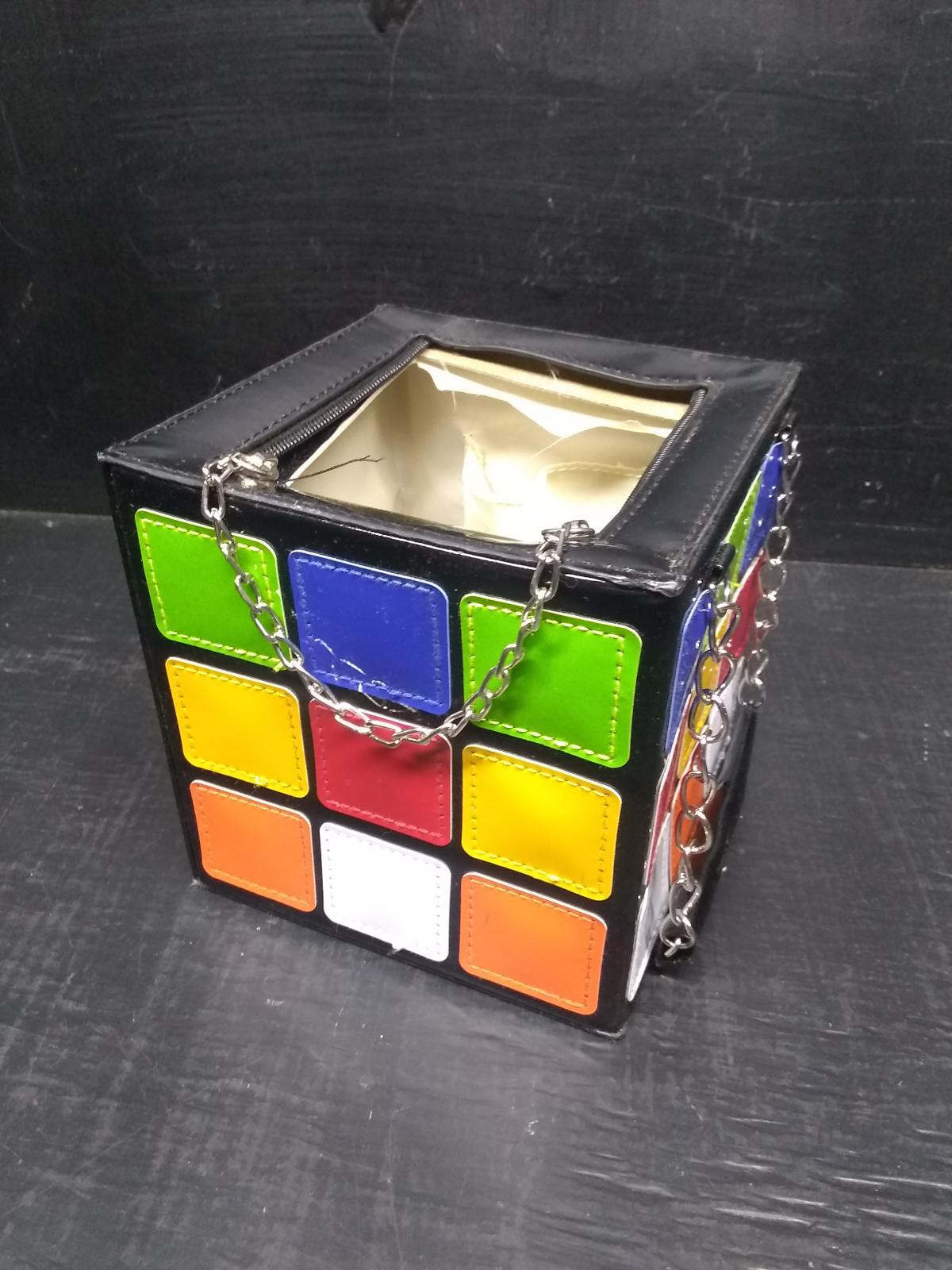 Rubik's Cube Vinyl Purse