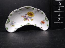 Hand painted Floral Bone Dish
