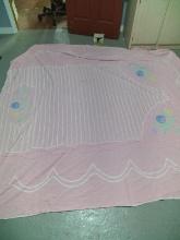 Vintage Pink Chenille Bedspread