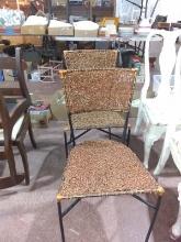 Pair Woven Metal Chairs