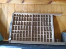 Vintage Wooden Typesetters Tray