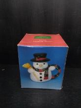 Novelty Ceramic Snowman Teapot