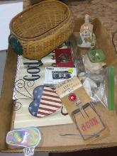 BL-Wicker Basket, Novelty Signs, Seashells, Resin Firehouse