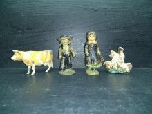 Collection of Four Vintage and Cast Iron and Metal Toys