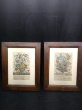 Pair of Framed Anniversary Birthday Prints-May and April