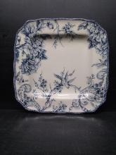222 Fifth Adelaide Blue Square Dinner Plate