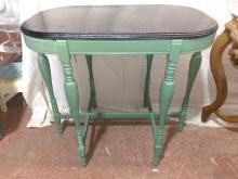 Antique Painted Mahogany Entry Table w/ Fluted Legs