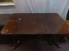 Antique Mahogany Duncan Phyfe Double Pedestal Dining Table