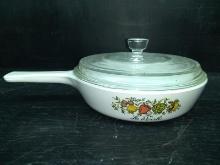 Vintage Corning Ware Skillet "Le Persil" with Lid