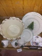 BL-Christmas Dishes, Large Pottery Bowl(chip on rim)
