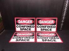 Collection 4 Metal Confined Space Signs