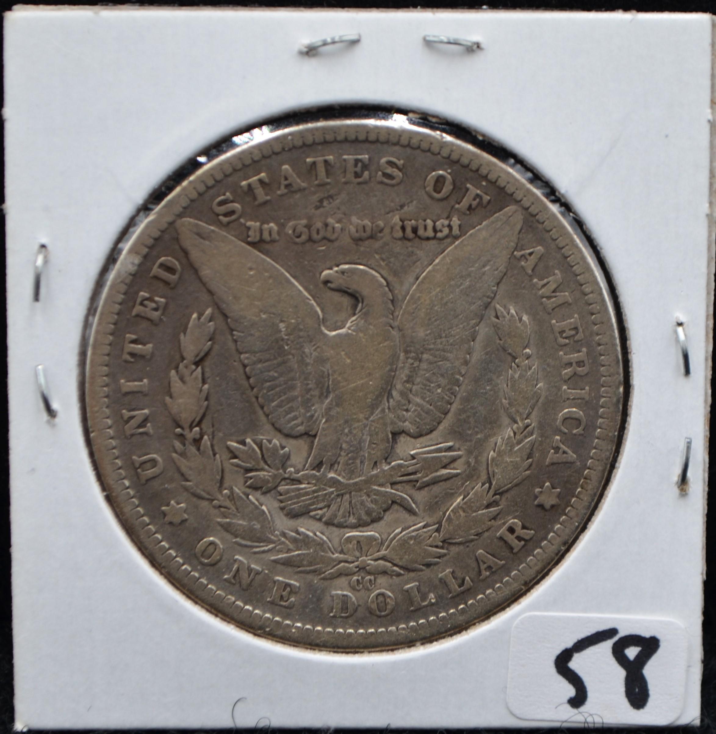 RARE KEY 1893-CC MORGAN DOLLAR