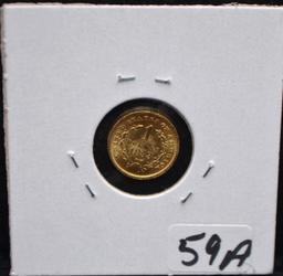 SCARCE 1853  TYPE 1 $1 LIBERTY GOLD COIN
