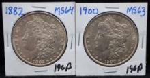 1882 & 1900 MORGAN DOLLARS FROM LARGE COLLECTION