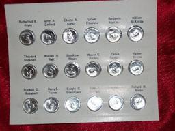 (36) .925 Silver Presidential Rounds