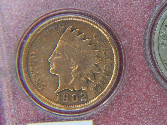 U.S. Type Coin Set, Indian Head Cent,v Nickel