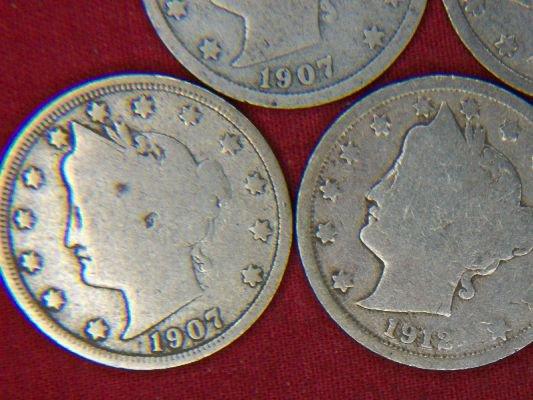 (5) Liberty Nickels