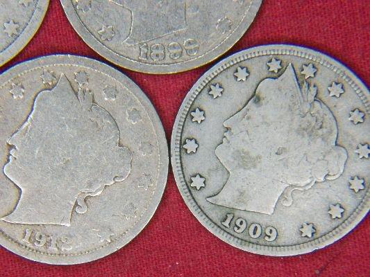 (5) Liberty Nickels
