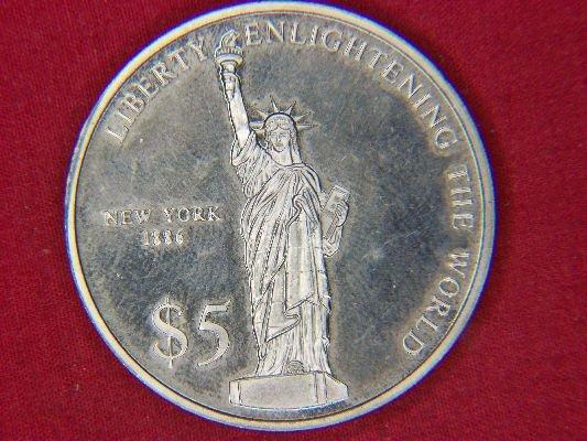 $5.00 U.S. Republic Of Liberia