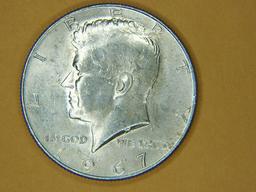 1967 Kennedy 1/2 Dollar 40% Silver
