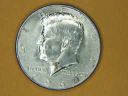 1969 D Kennedy 1/2 Dollar 40% Silver