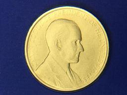Calvin Coolidge Presidential Medal With Biography Card