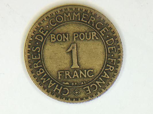 1922 France 1 Franc Commerce Industry