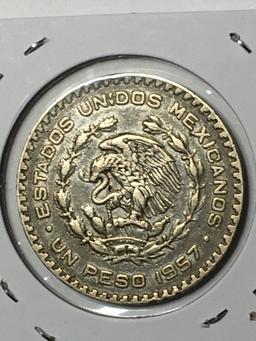 Mexico Silver Un Peso 1957
