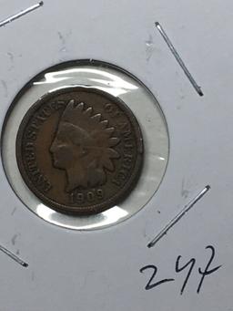 Indian Cent 1909 Nice Better Grade