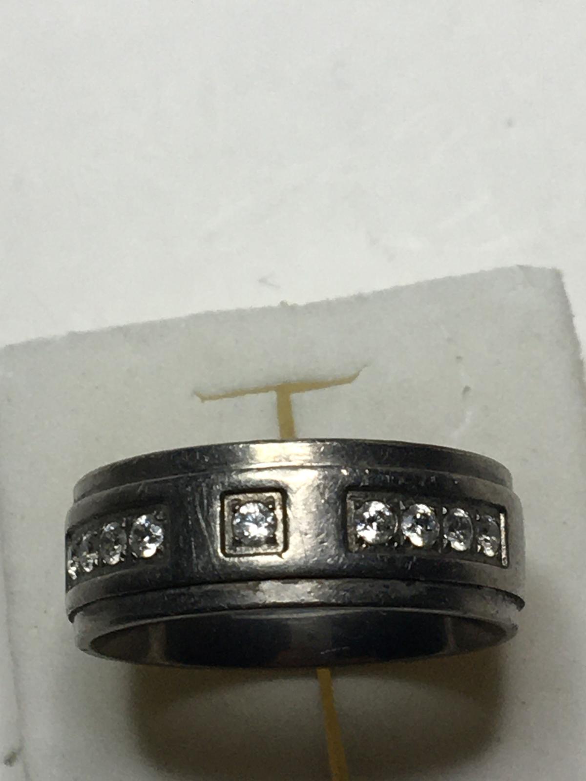 Titanium And Diamond Ring