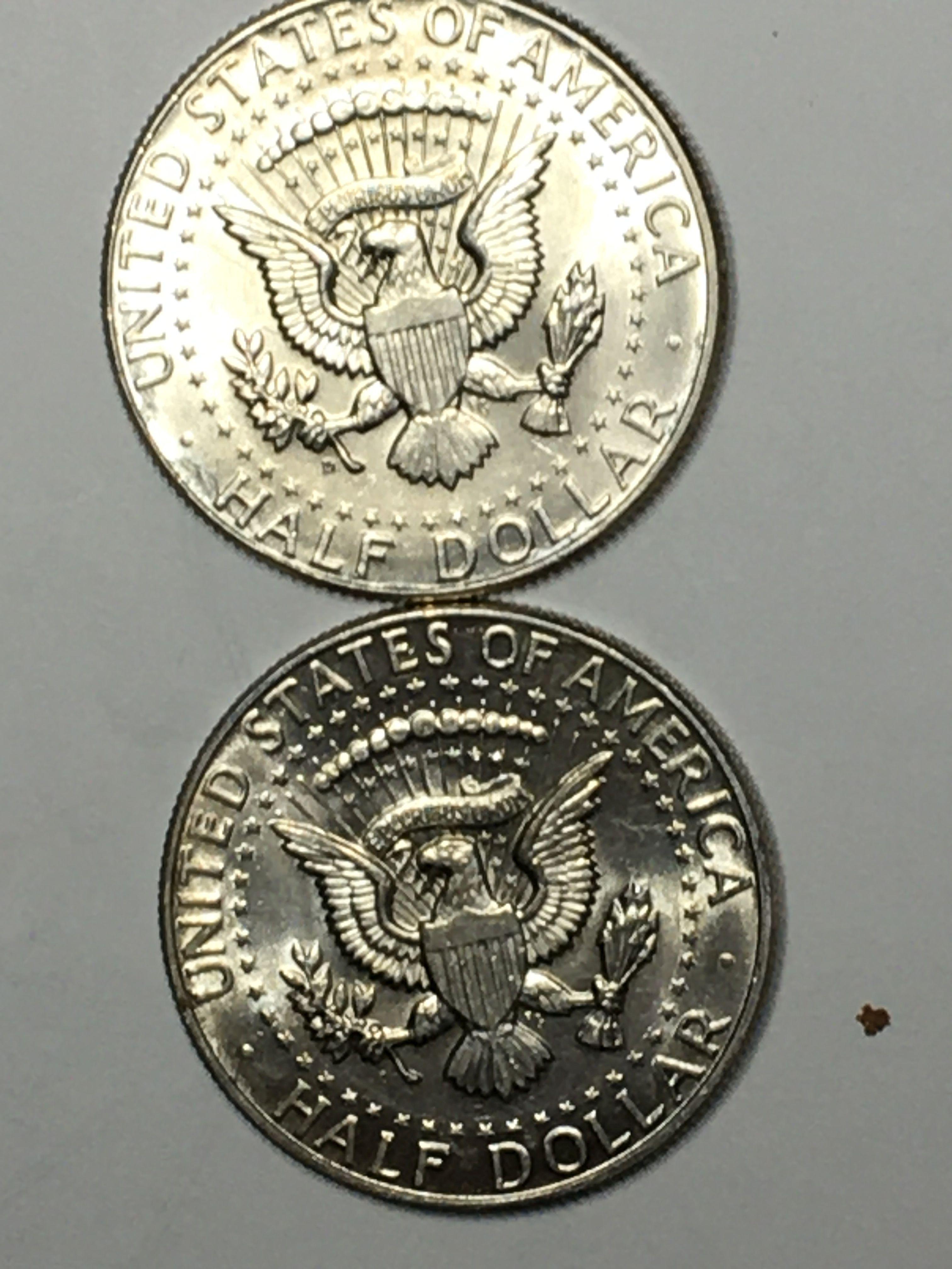 Kennedy Silver Half Dollar Lot 2 Coins Gem Blazers From Original Roll 1964 90%