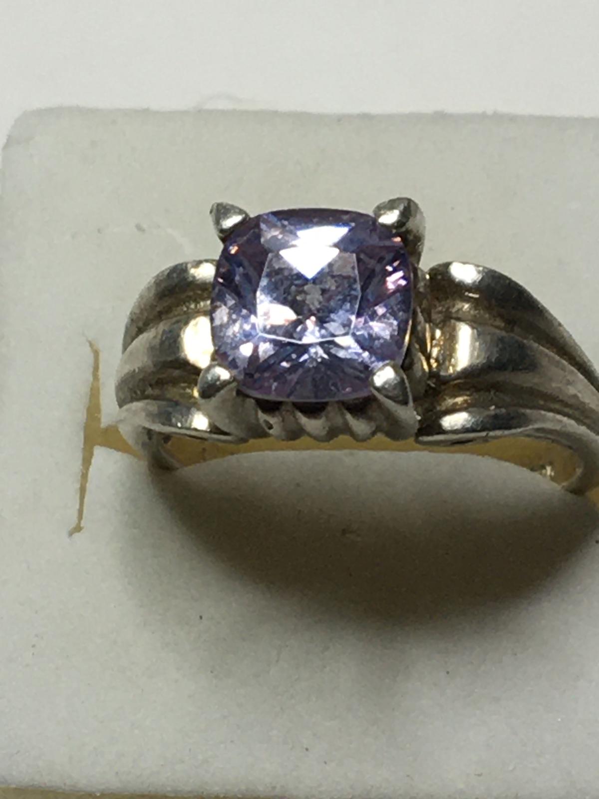 Pink Sapphire Antique Silver Ring Nice Big 2.5ct+ Gemstone Size 8 5.4 Grams