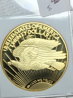 24 Kt Gold Layered Proof 1933 Double Eagle