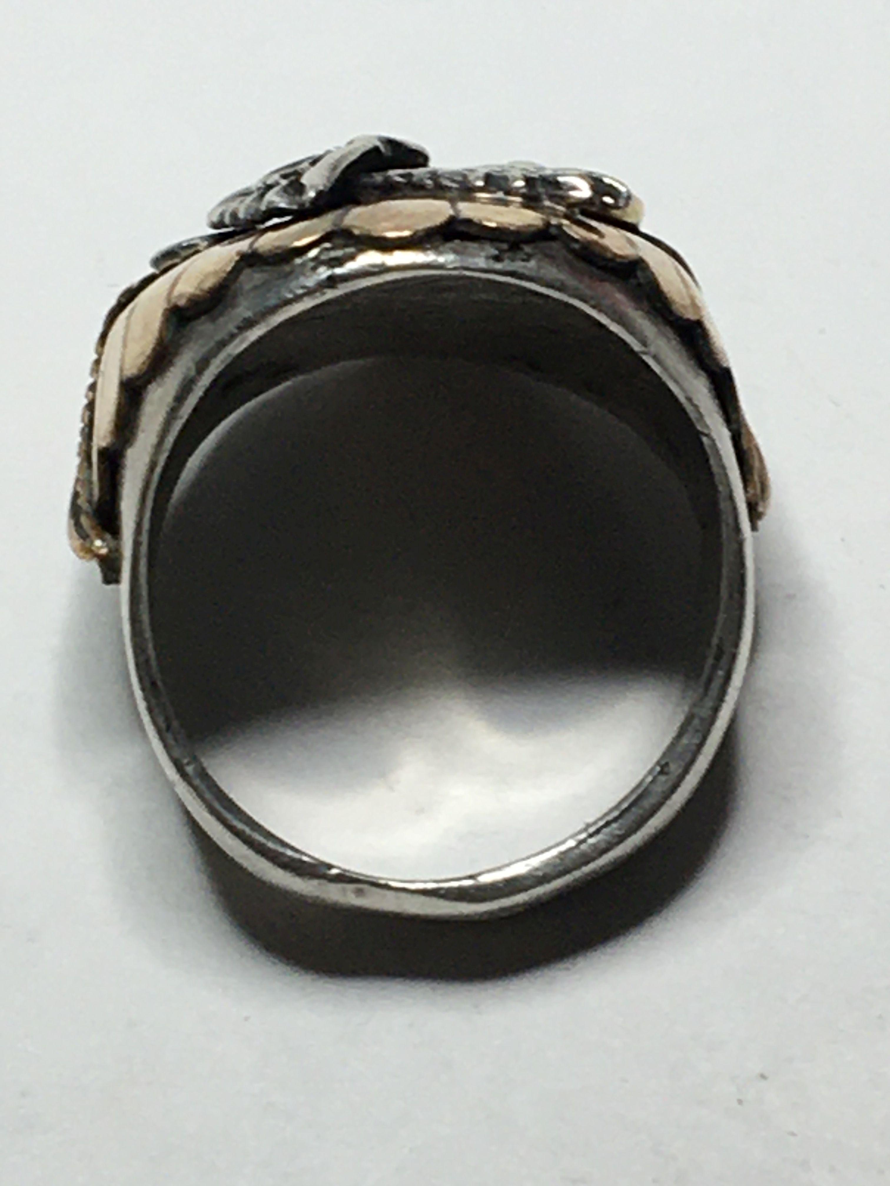 Sterling Silver 10 Kt Black Hills Gold Ring Heavy Lots Of Gold 17.47 Grams $$$