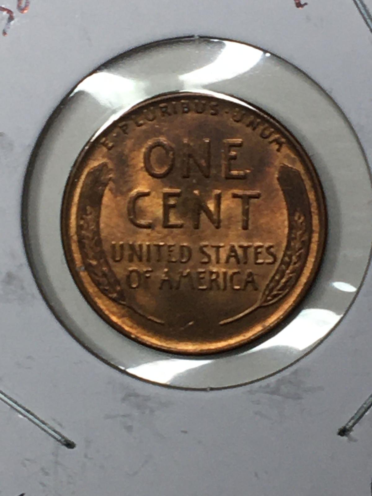 Lincoln Wheat Cent 1936 Gem Rainbow Colors Blazing Luster