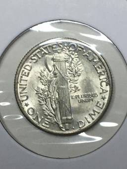 Mercury Silver Dime 1945 Gem 