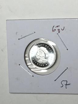1/10th troy Oz Aztec Silver Coin .999 Fine Silver Round