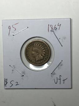 Indian Cent 1864 Key Date Nice Coin