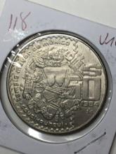Mexico 50 Centavos Coin Frosty 1984