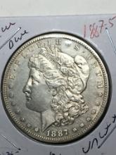 Morgan Silver Dollar 1887 S High Grade Rare Date
