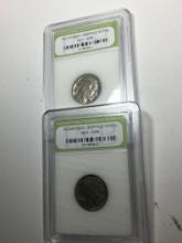 Slabbed Coin Lot Buffalo Nickels 2 Slabs