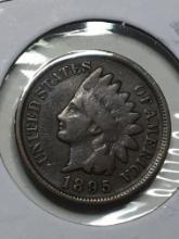 Indian Cent 1895 Key Better Date Original