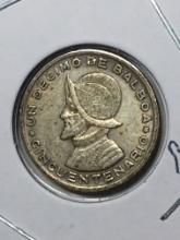 Silver Balboa 1953  Panama