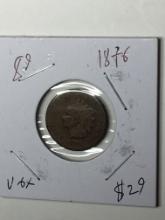 Indian Cent 1876 Key Date