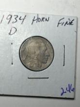 1934 D Buffalo Nickel