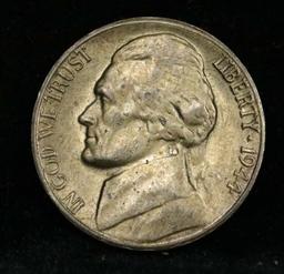 WWII Emergency Currency 1944-s Jefferson Nickel 5c Silver War Nickel Grades Select Unc